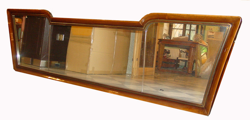 Specchio con Art Decò Legno trapezio del XX Secolo Pezzo di storia autentico - Robertaebasta® Art Gallery opere d’arte esclusive.
